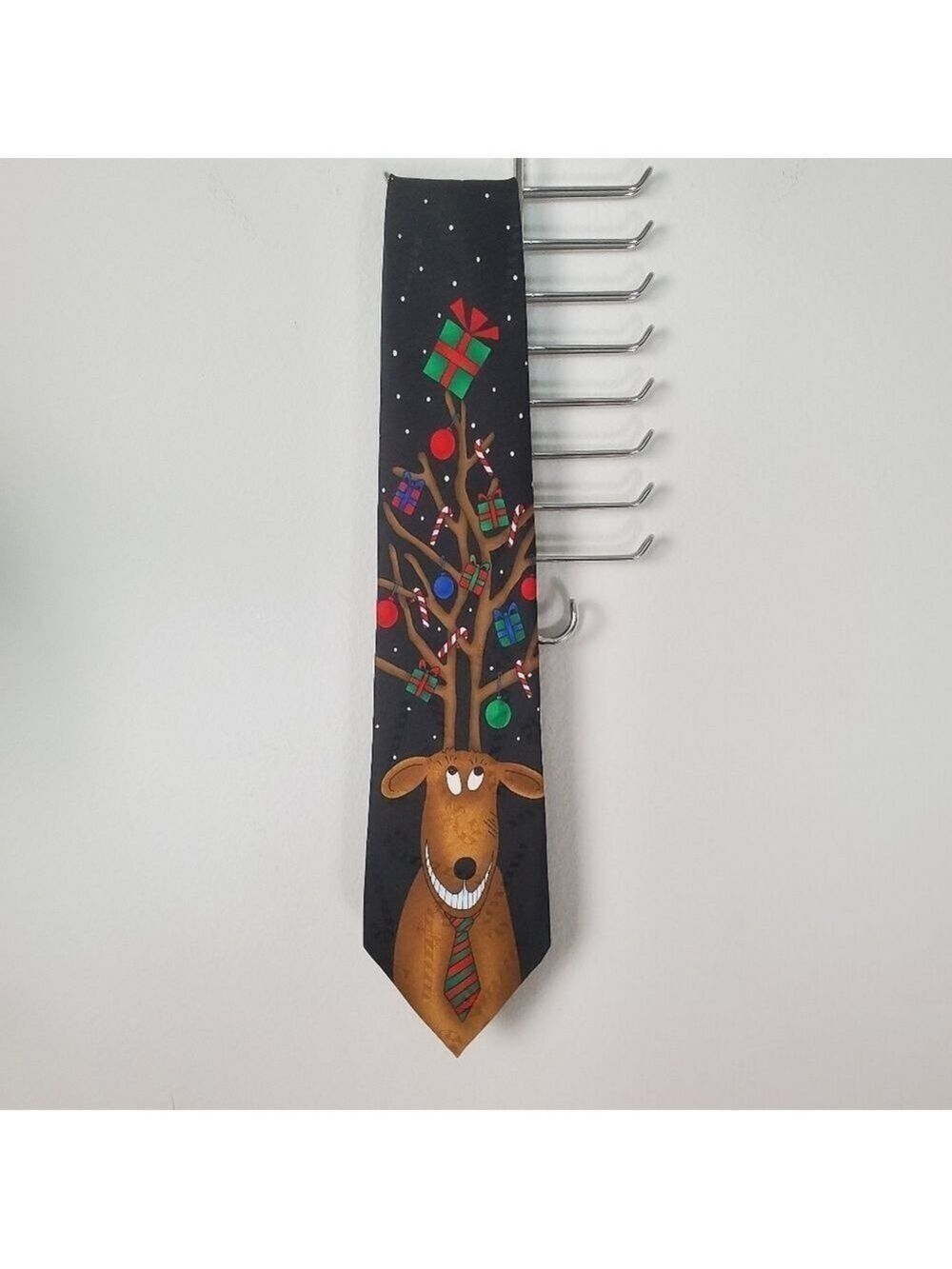 Vintage Hallmark Reindeer Christmas Holiday Tie